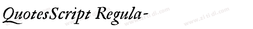 QuotesScript Regula字体转换
